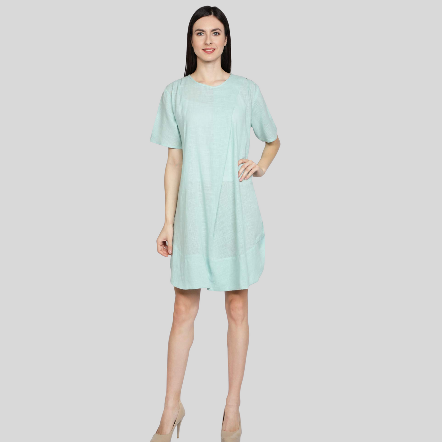 women_cotton_dress  Spring_Summer_Dress  Sage_Green_Cotton  Modern_dress  Loose_fit_dress  Linen_dress  Half_sleeves_dress  green_dress  Dress_for_Women  Dress_4_Women  Designer_Dress  Cotton_dress