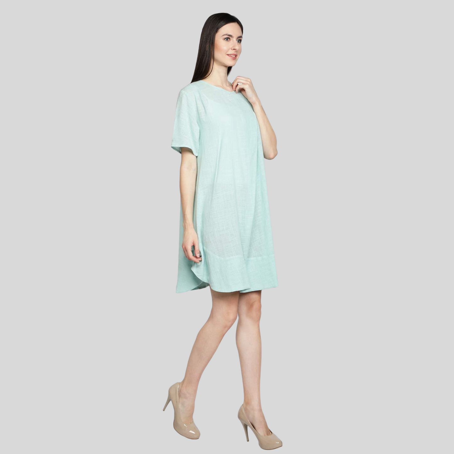 women_cotton_dress  Spring_Summer_Dress  Sage_Green_Cotton  Modern_dress  Loose_fit_dress  Linen_dress  Half_sleeves_dress  green_dress  Dress_for_Women  Dress_4_Women  Designer_Dress  Cotton_dress