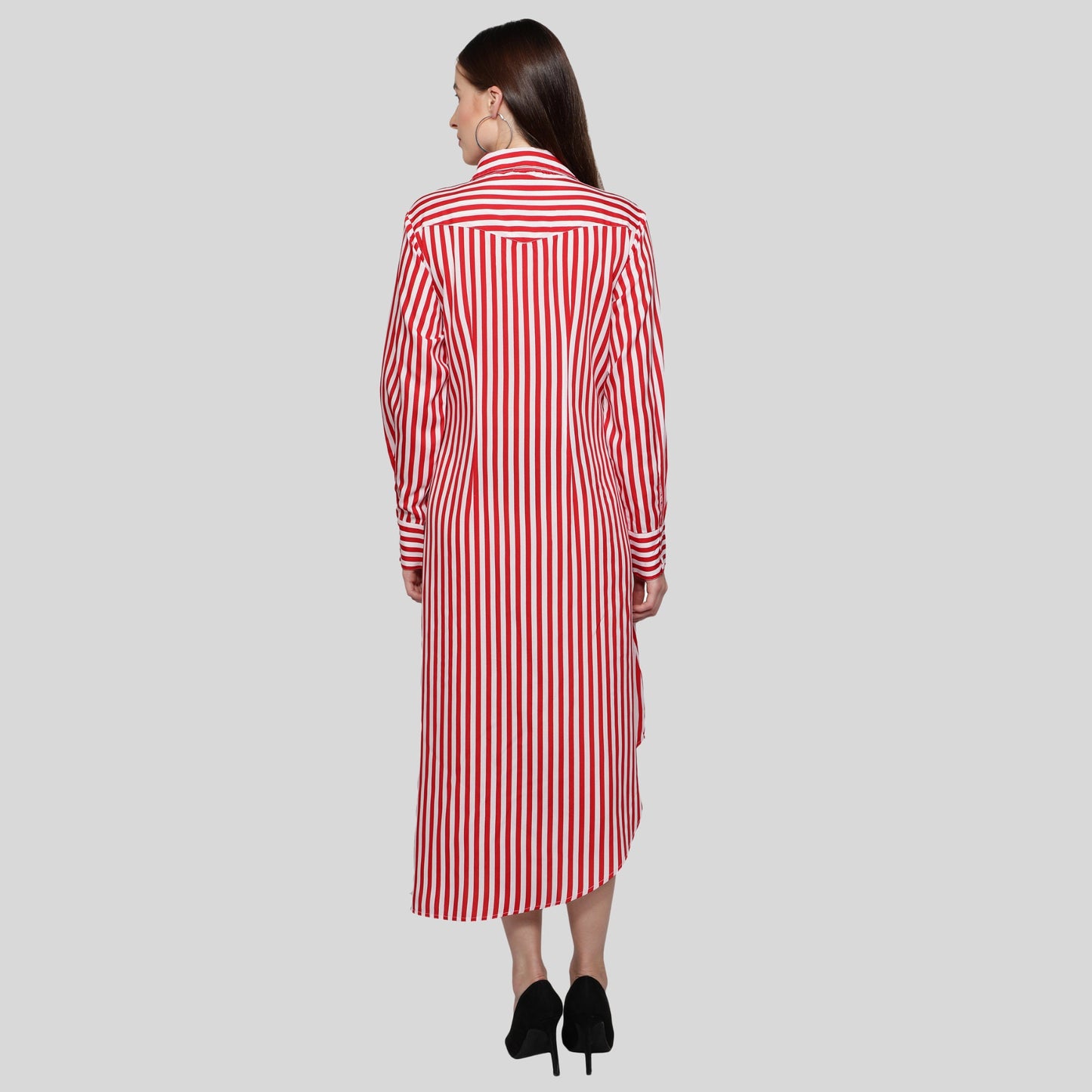 Cora Dress Red White Stripe